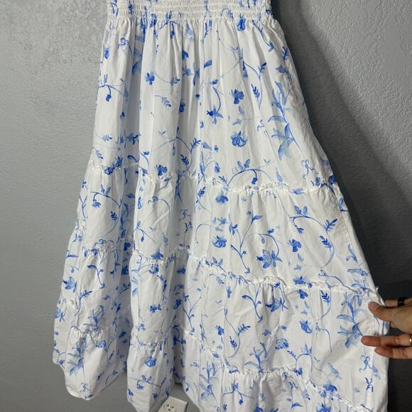 Hill House Ellie Nap Dress Blue Botanical Size XS - Picture 4 of 7